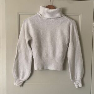 Dynamite Soft White Cowl Neck Sweater